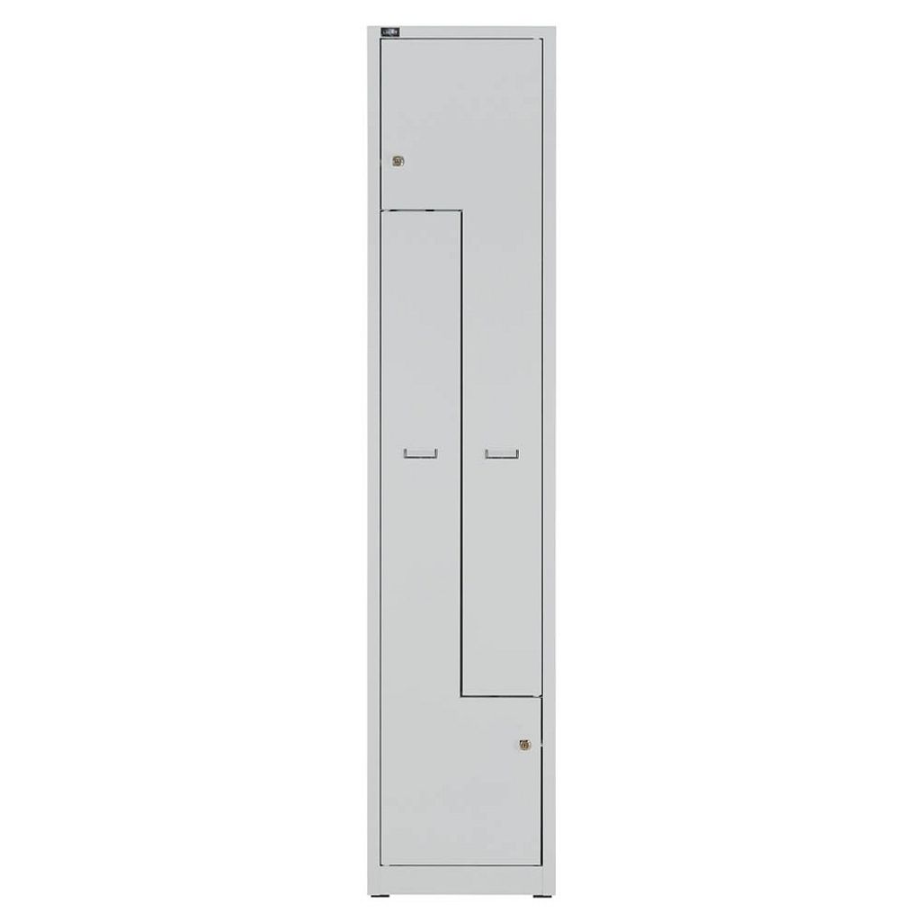 BISLEY LIGHT Z-Spind lichtgrau GL04Z245, 2 Schließfächer 40,0 x 50,0 x 185,0 cm