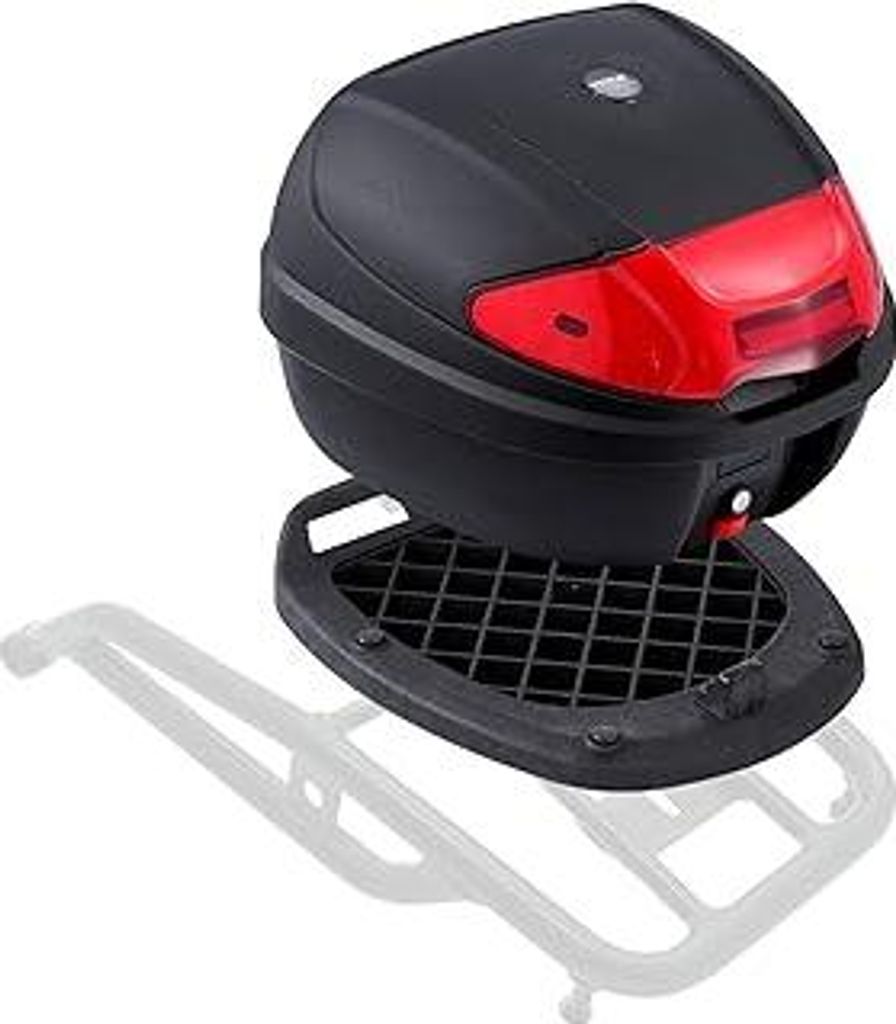 VEVOR Motorrad-Topcase Motorradkoffer 38 L Heckbox aus PP-Material mit reflektierendem Panel, wasserdichte & abnehmbare Motorrad-Topbox mit Mehrloc...