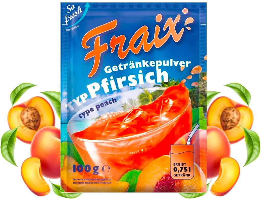 Fraix Instant-Getränkepulver Pfirsich 100g Produktbild 