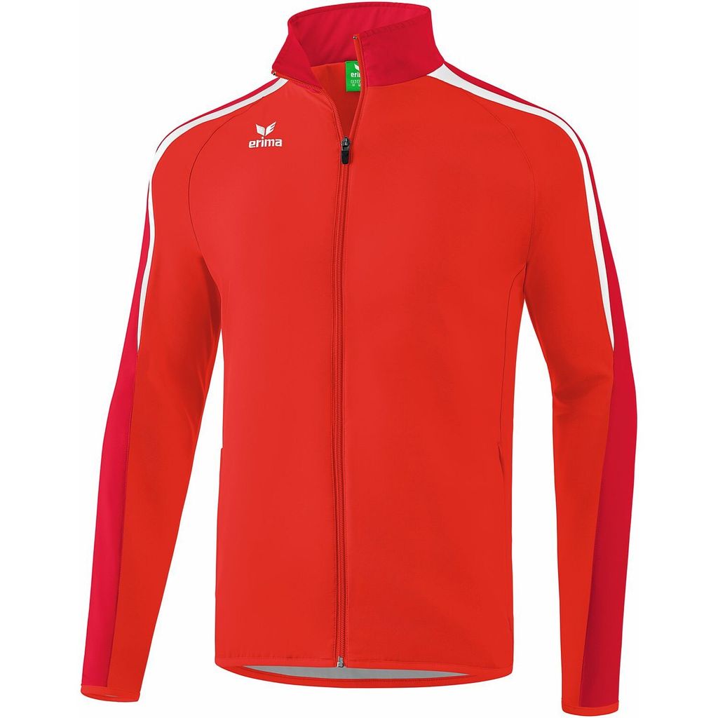 Erima Fußball Handball Liga 2.0 Präsentationsjacke Kinder Sport Jacke rot weiß Gr 152