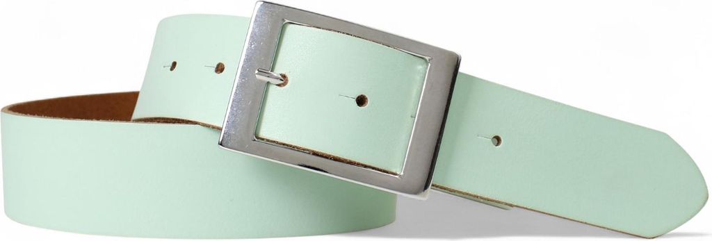 FRONHOFER Gürtel 4 cm rechteckige Gürtelschnalle silber, echt Ledergürtel Damen