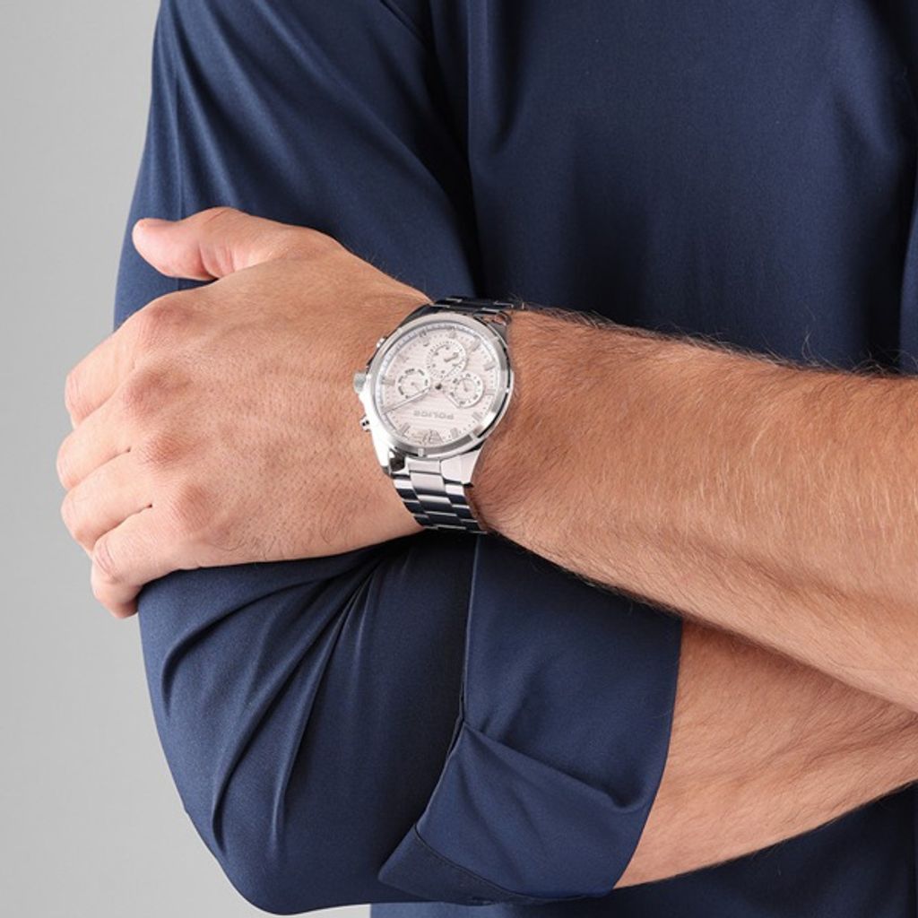 Police Orologio Analogico al Quarzo Uomo con Cinturino in Acciaio Inossidabile PEWJK2227804
