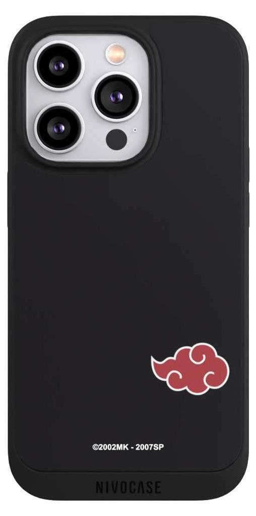 NIVOCASE Handyhülle für Apple iPhone 14 Pro Hülle NIVOpure Case Schwarz Naruto Shippuden Offizielles Lizenzprodukt Akatsuki