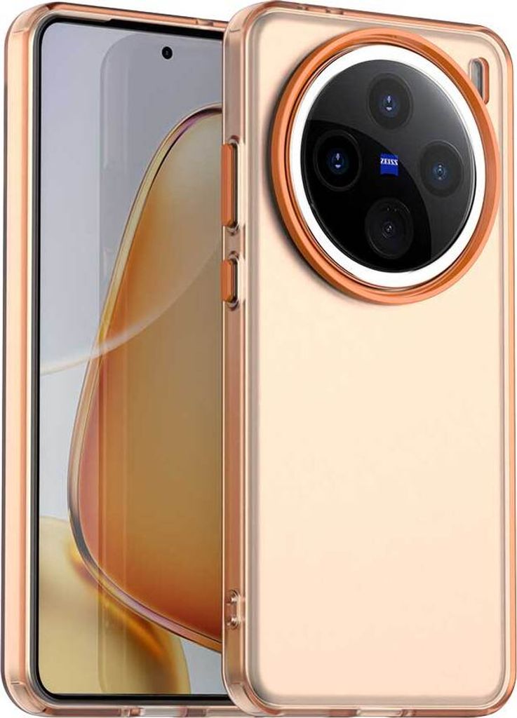 Handyhülle für vivo X200 Pro mini Schlank Durchscheinend Matt Stoßfest Schutzhülle Orange