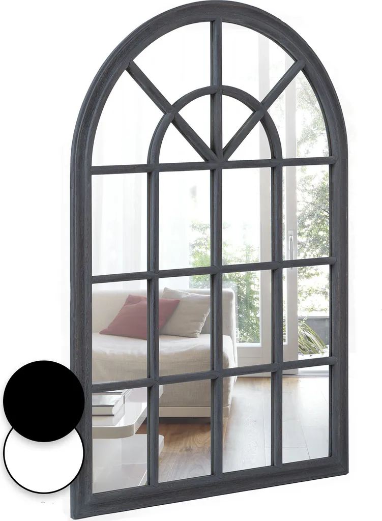 Miroir fenêtre Savile 120x80 cm pour agrandir et éclairer le salon