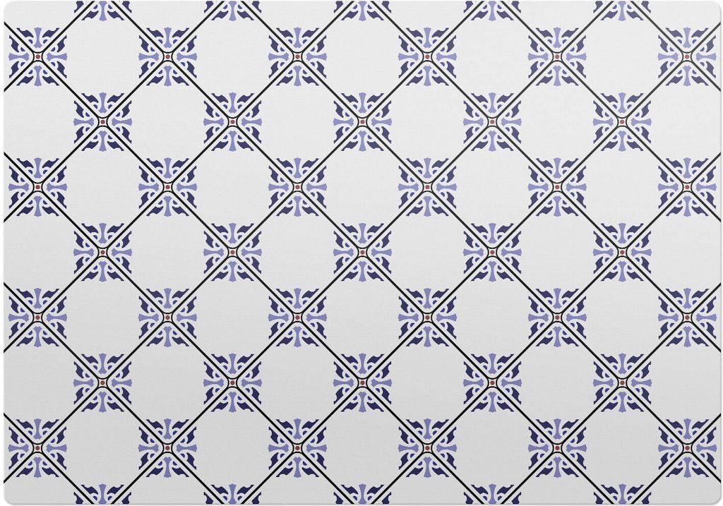 Geometrisches Karomuster – Bodenschutzmatte – Rutschfest – Schutzmatte für Büro – Vinylmatte – Stuhlunterlage –100 x 70 cm