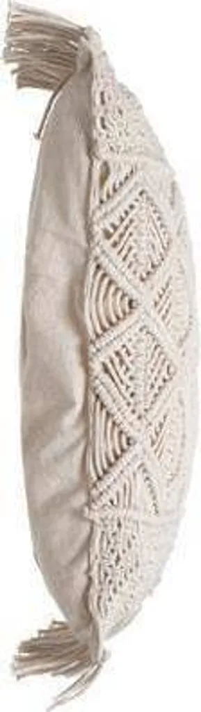 Coussin Rectangulaire Macramé Style Bohème 30x50 cm Finition Franges