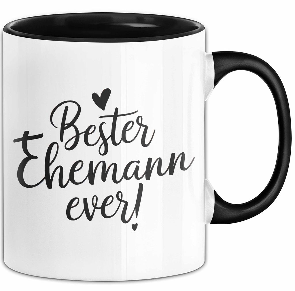 Guter Ehemann Verheiratete Männer Jungen Tasse Becher Geschenk Lustige Geschenkidee Spruch Bester Ehemann Ever (Schwarz)