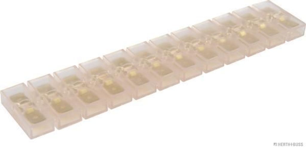 Leitungsverbinder 28mm, 12polig, für Flachstecker 6,3mm