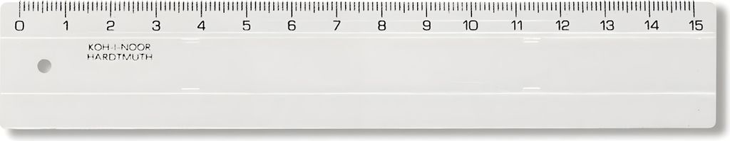 KOH Lineal - Plast 15 cm Skala - Transparent Produktbild 
