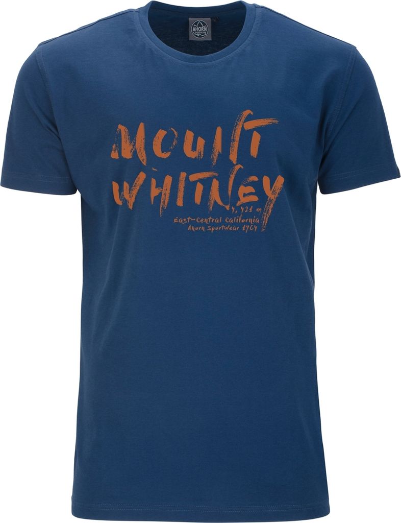 Übergrößen T-Shirt Mount Whitney orange AHORN SPORTSWEAR alpine blue 3XL
