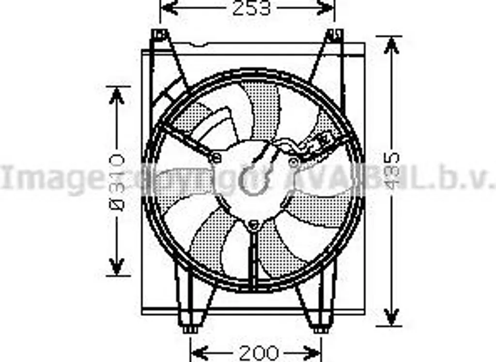 Ventilateur de radiateur robuste AVA KA7513 - Qualité OE 977302F000
