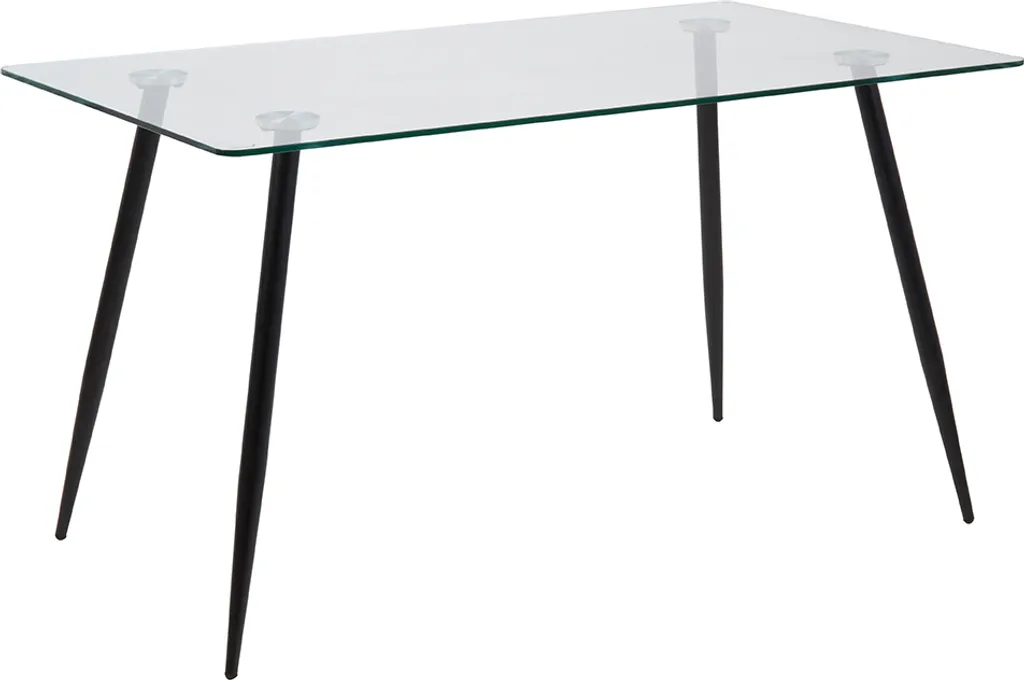 Table à manger Smuk Imogen 140 cm en verre trempé design moderne