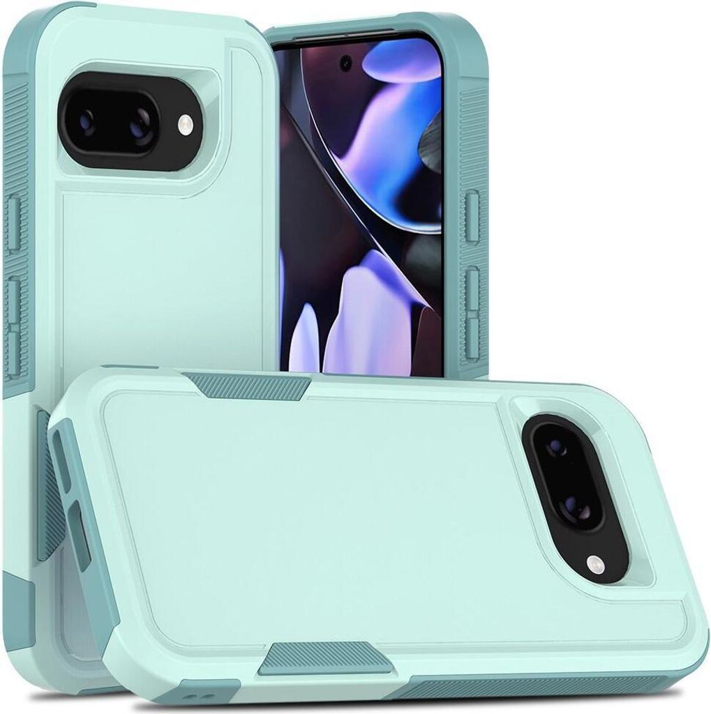 Mobigear Heavy Armor Google Pixel 9a Hülle Hardcase Backcover Stoßfest - Grün