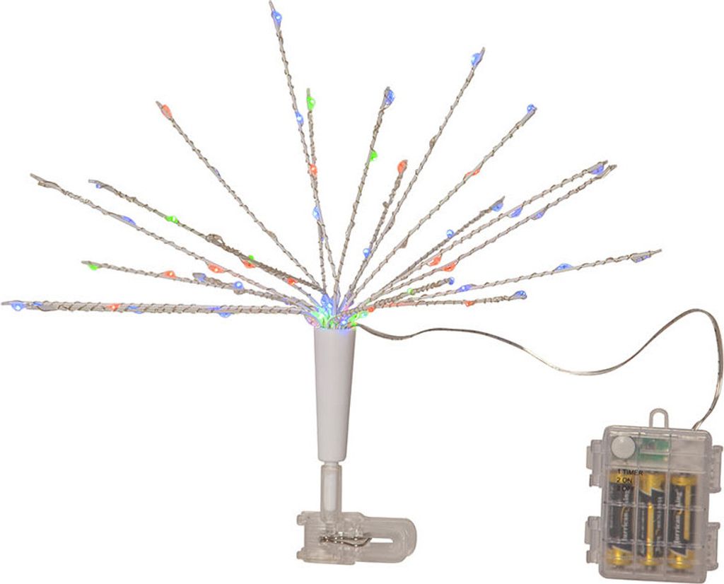 Baumspitze Firework Topstar mit 100 blinkenden LEDs bunt Ø 35cm