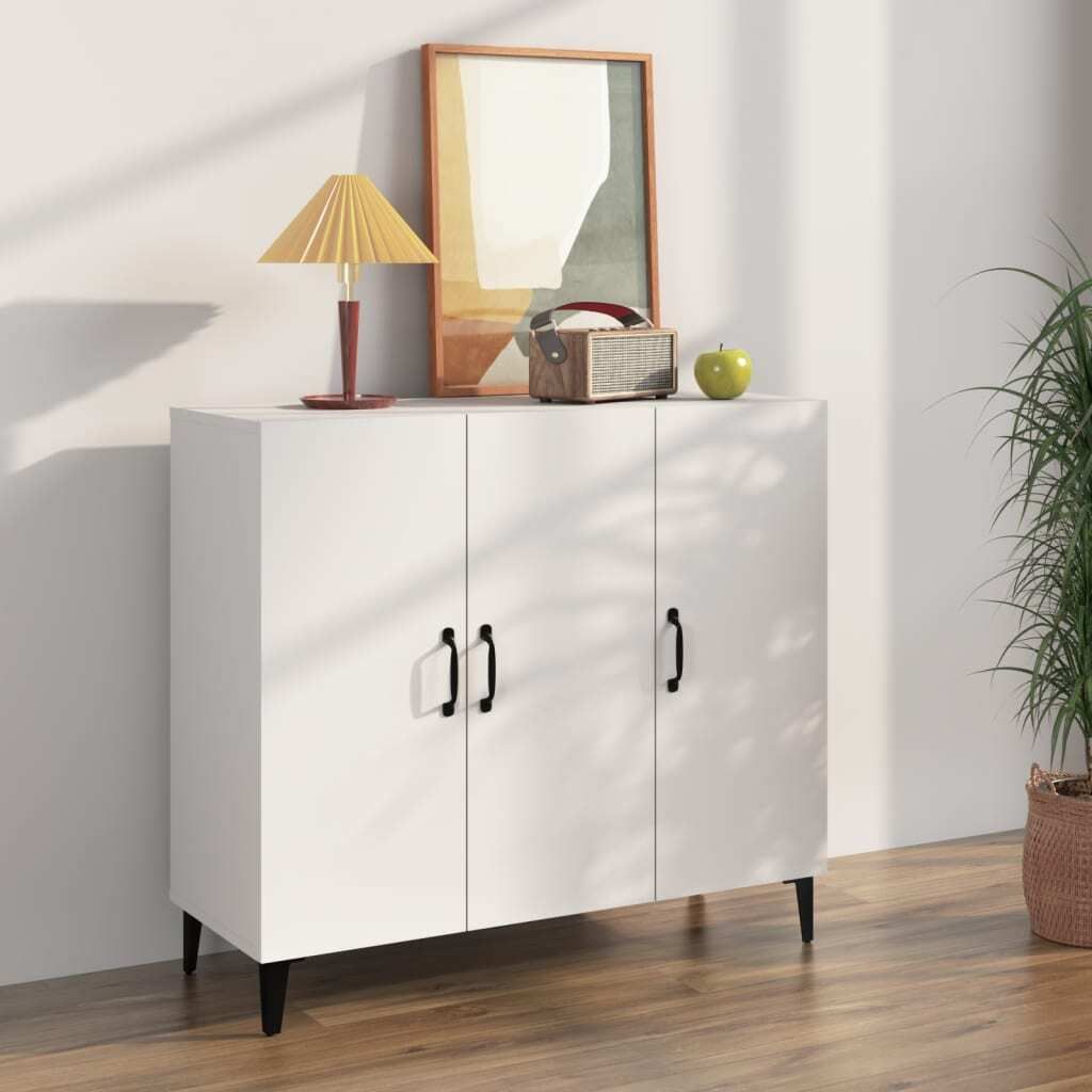 vidaXL Sideboard Blanc 90x34x80 cm Bois composite Image du produit 