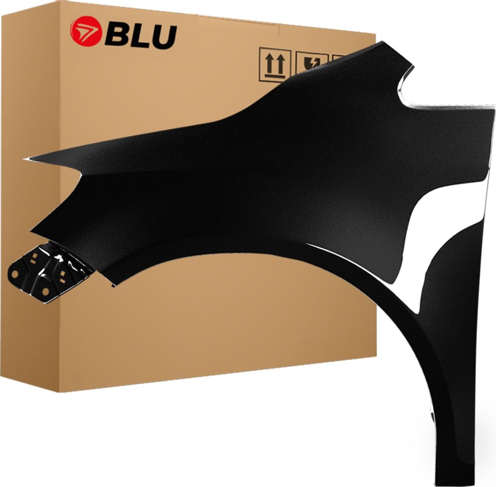 BLU Kotflügel Passend für VW Volkswagen Golf V+ / Golf 5 PLUS LC9Z Links Schwarz BlackMagic | 2005-2009 | Vorderseite Vorne | Lackiert | Einbaufe...