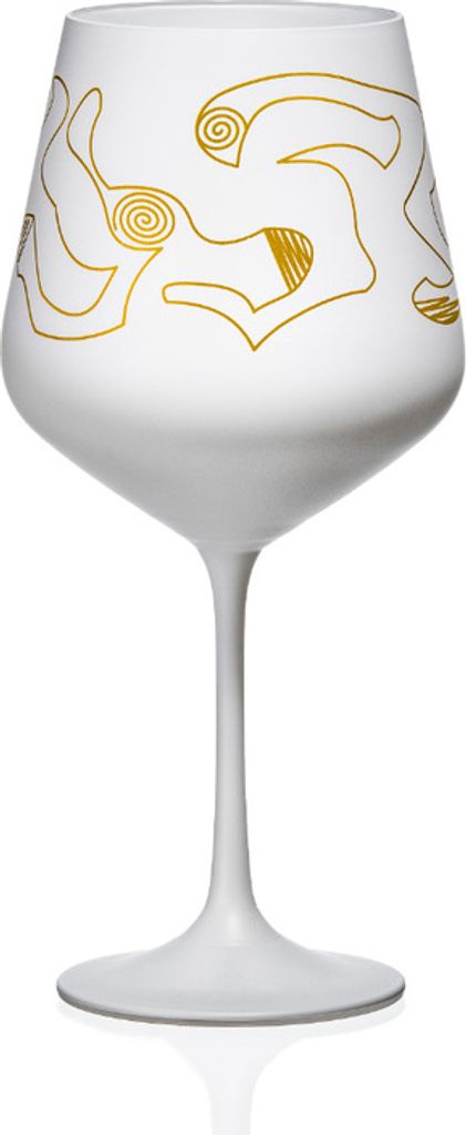 Weingläser Weinglas Electric Mixology Kristallglas in weiß gold 550 ml 2er Set Crystalex Bohemia