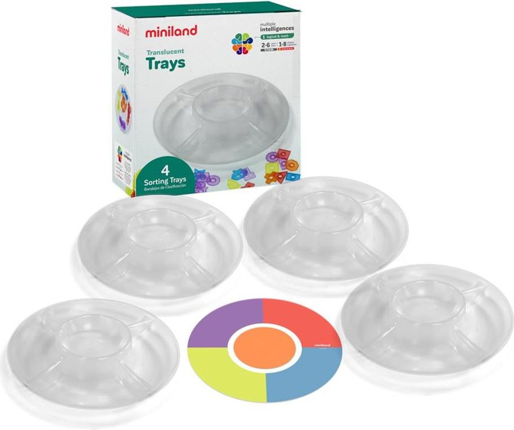 Miniland Lightpad - Sortierschalen Lernspielzeug transparent