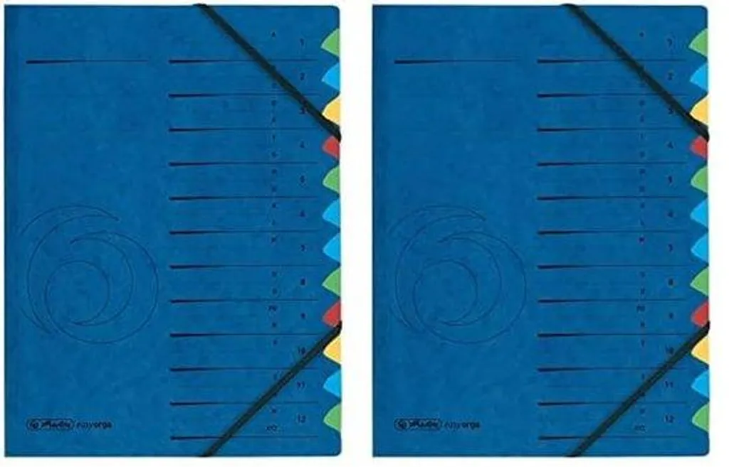 Pochette d'archivage A4 bleue anti-pliure, pack 12 pièces durables