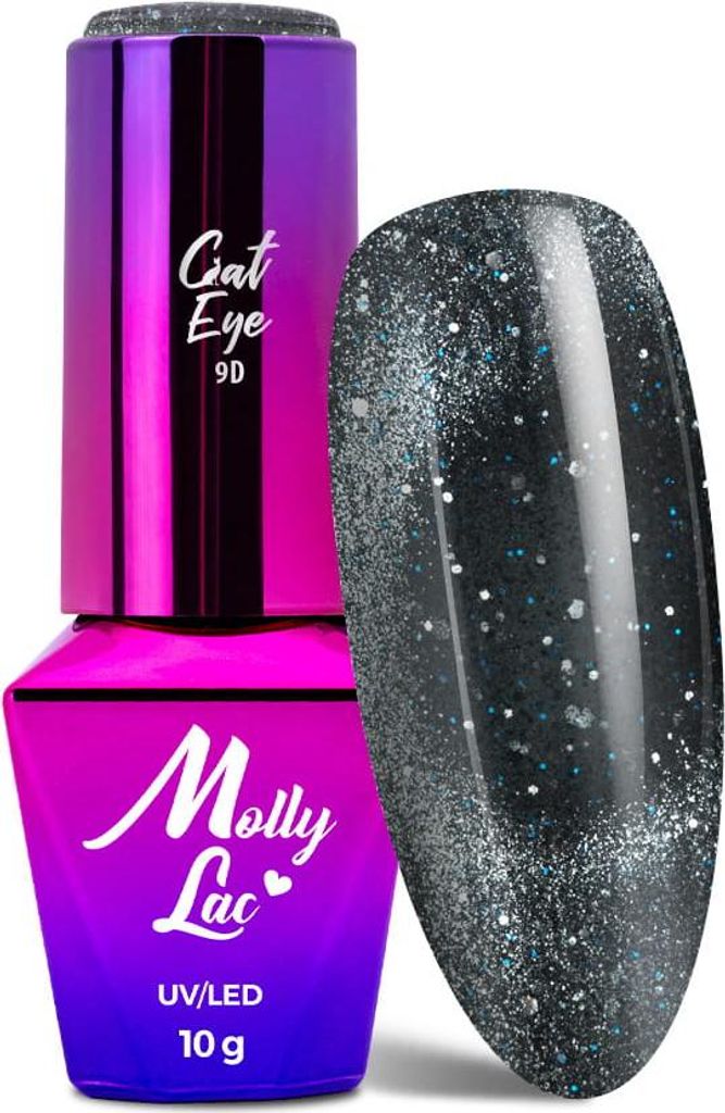 Cat Eye Foxy Eyes Maximalist MollyLac 10 g magnetischer Hybrid-Nagellack Nr. 557