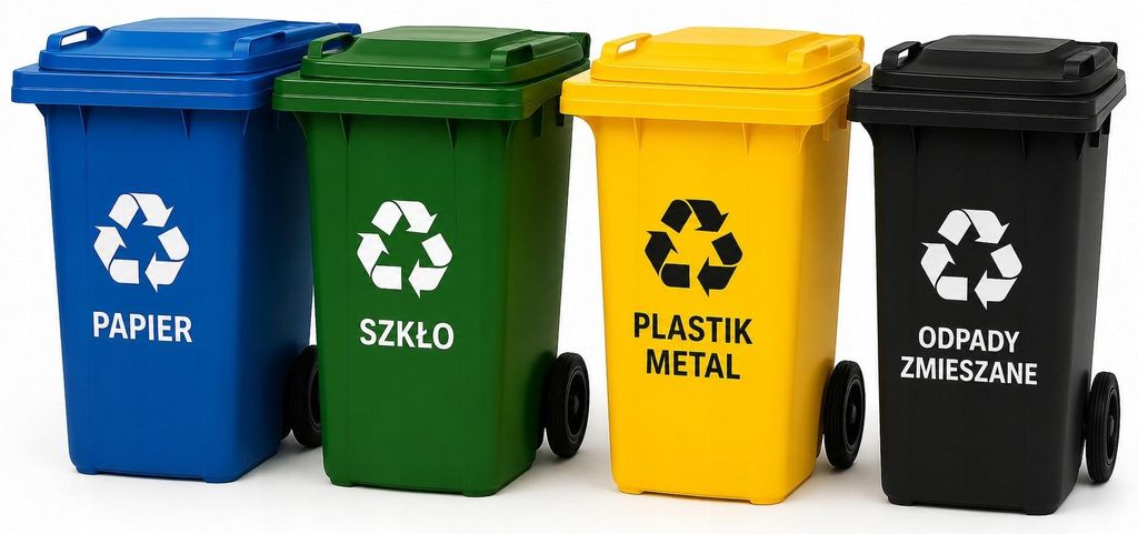 Pojemniki na Śmieci 240l Kosze do Segregacji Odpadów Mocne Zdjęcie produktu 