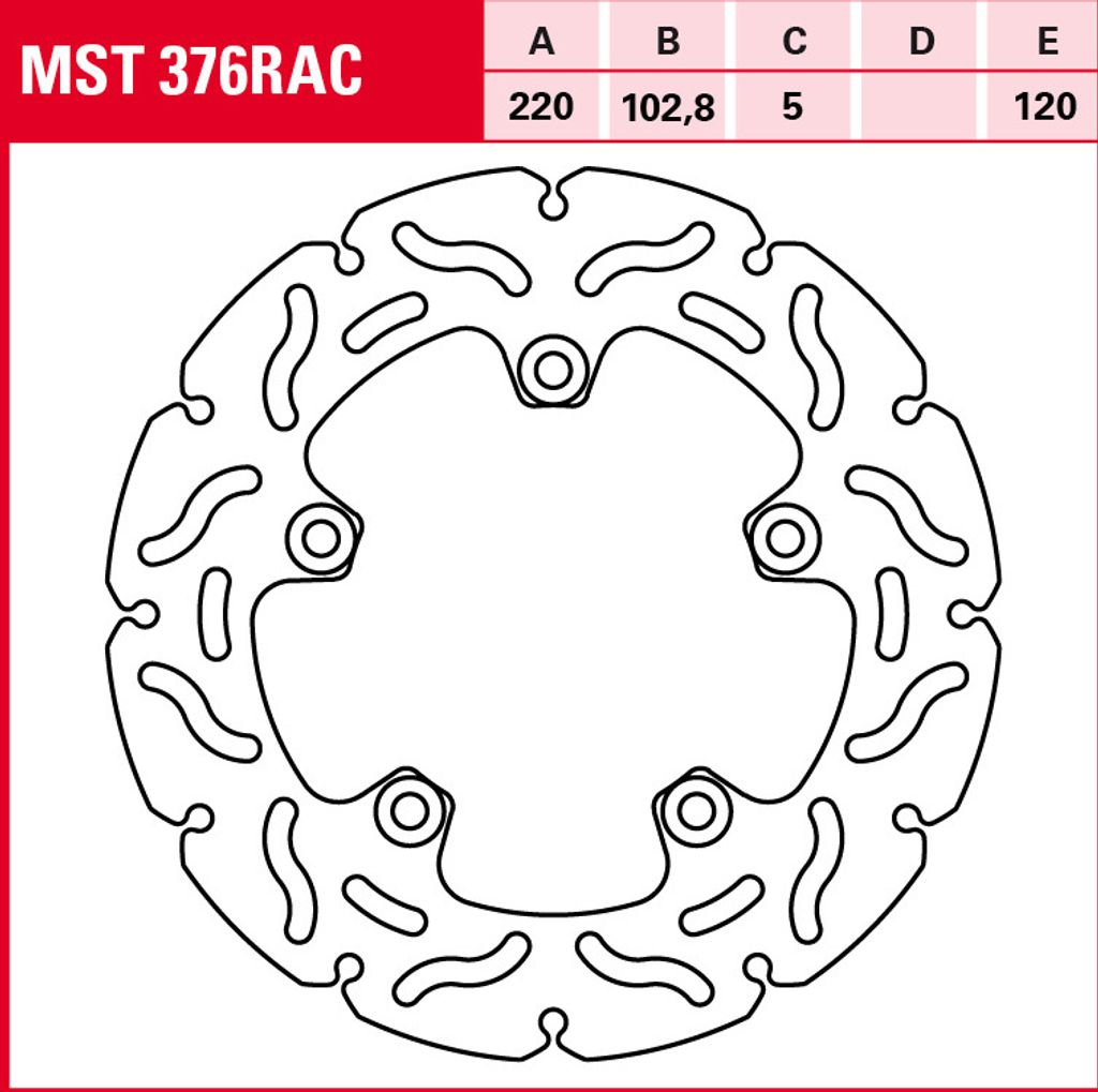TRW Bremsscheibe Sportiv starr MST376RAC RSV1000 RP