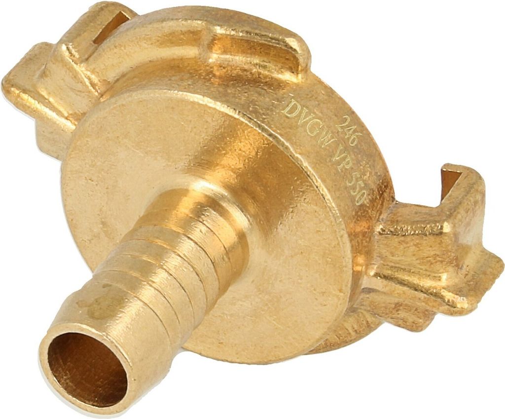 Schnellkupplung - 1/2 Zoll (13 mm) Schlauchstutzen-Schlauchstück mit DVGW Trinkwasserzulassung