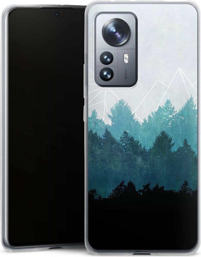 DeinDesign Slim Hülle für Xiaomi 12 Pro 5G Silikon Case Ultra Dünn Handyhülle Abstrakt Baum Wald