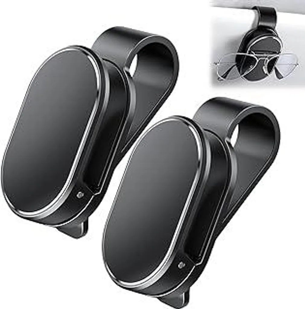 Supporto Occhiali Auto Minimalista: Clip 2 Pezzi Magnetica Universale