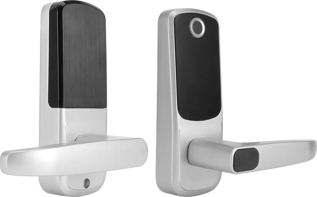 Serrure de porte intelligente Bluetooth connectée à code noir mat X7 - 2