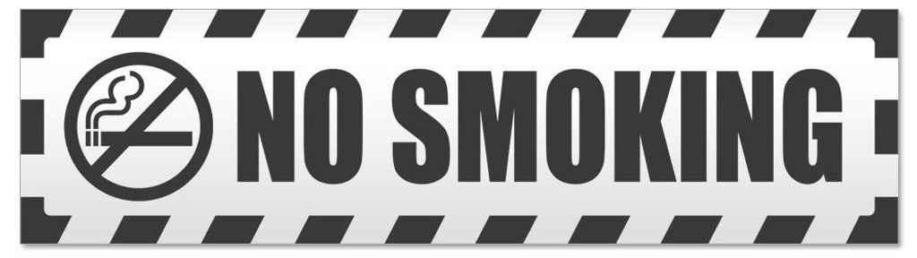 Kiwistar - Autoaufkleber - Dunkelgrau - 45 x 12 cm - No Smoking gestreift - Hinweis Aufkleber Sticker für Auto, Kfz, Fahrrad, PKW, LKW