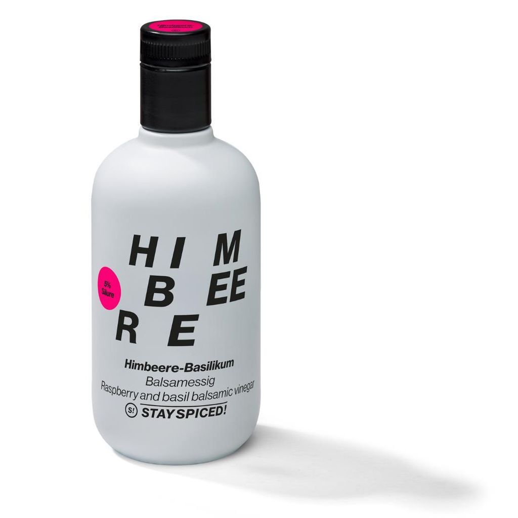 STAY SPICED Himbeeressig 500 ml – fruchtiger Essig mit Himbeere für Salate, Dressings & feine Küche