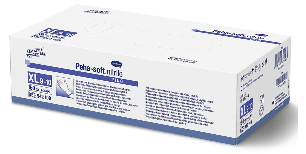 Nitrilové nepudrované vyšetřovací rukavice Peha-soft® fino Obrázek produktu 