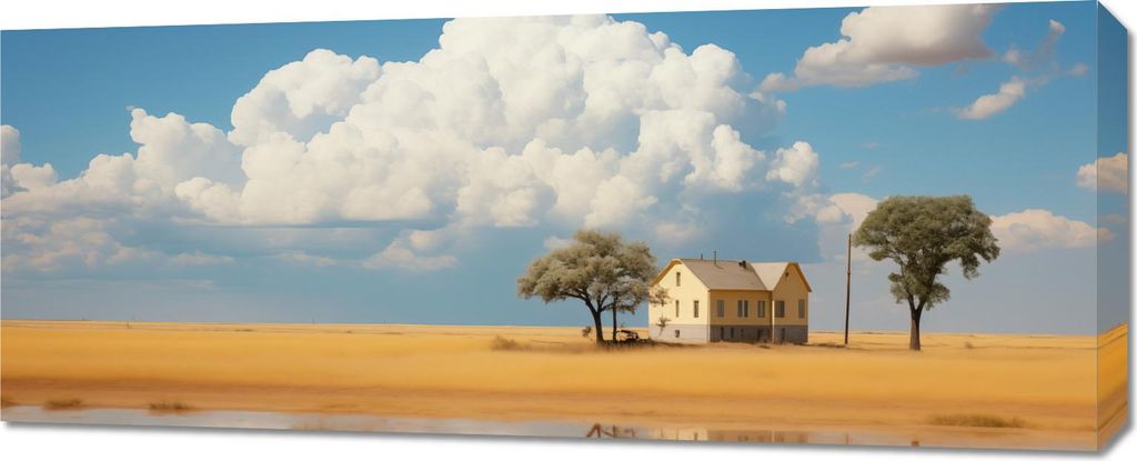 Bild 100x40cm Wohnhaus