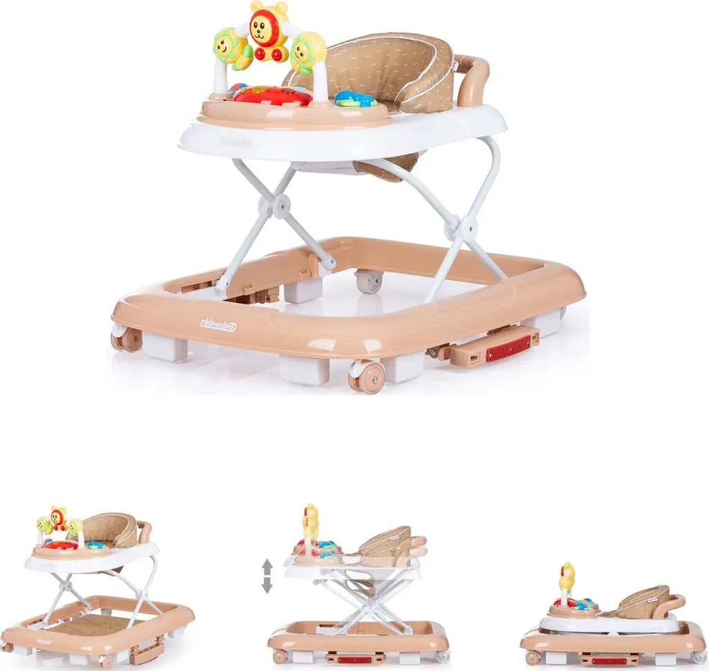 Chipolino Friends Trotteur 4 en 1 avec Bascule Musique et Lumière Beige