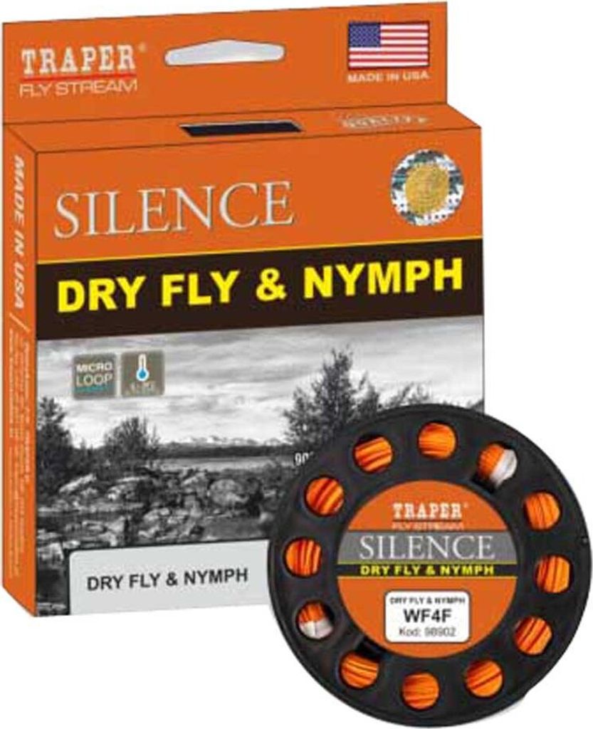 Traper Fly Silence Dry Fly&nymph Floating Fliegenfischerleine 27.5 M Durchsichtig Line 4 Durchsichtig Line 4