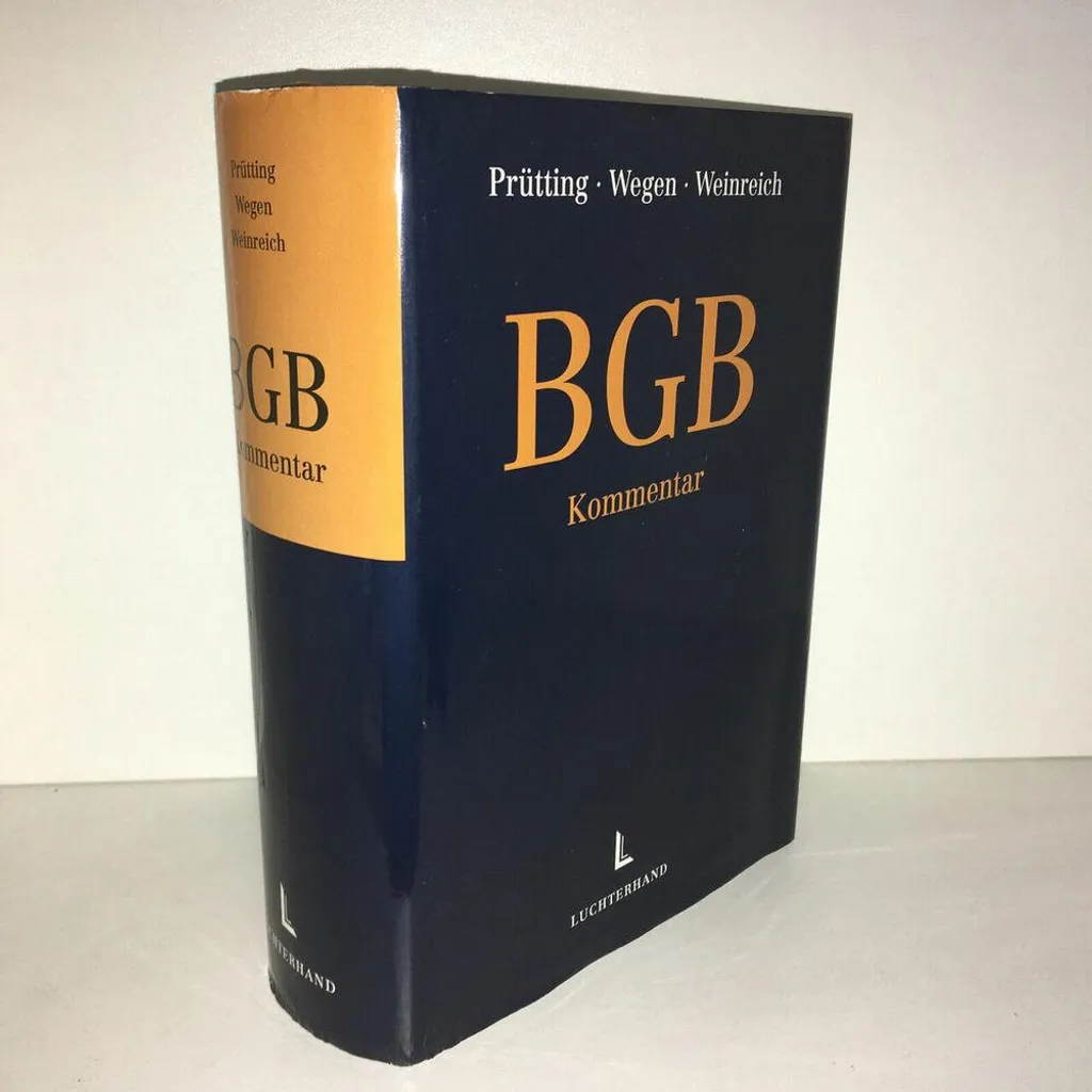 BGB Kommentar Prütting pour Études de Droit Allemand Édition Luchterhand