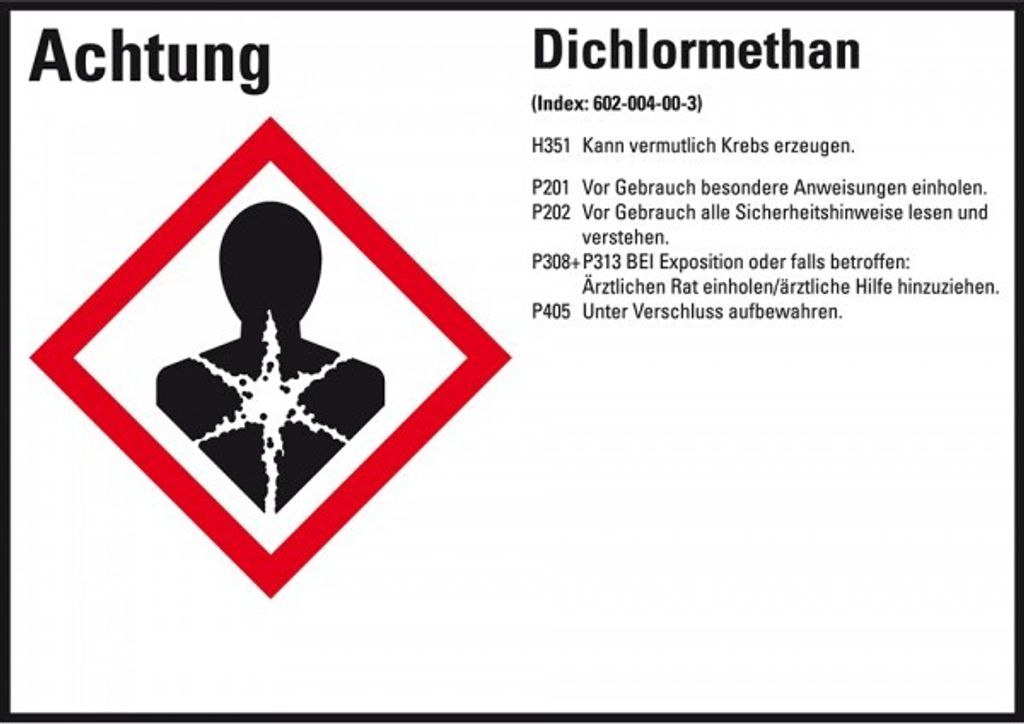 Dreifke® Aufkleber I GHS-Etikett Dichlormethan, Produktbild 