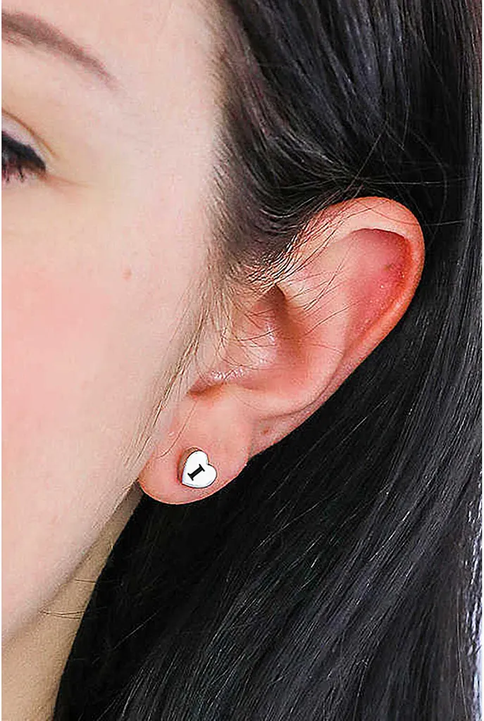 Orecchini Sagapò Donna CLICK - Orecchini A Lobo A Forma Di Cuore In Acciaio 316l Codice Sck299