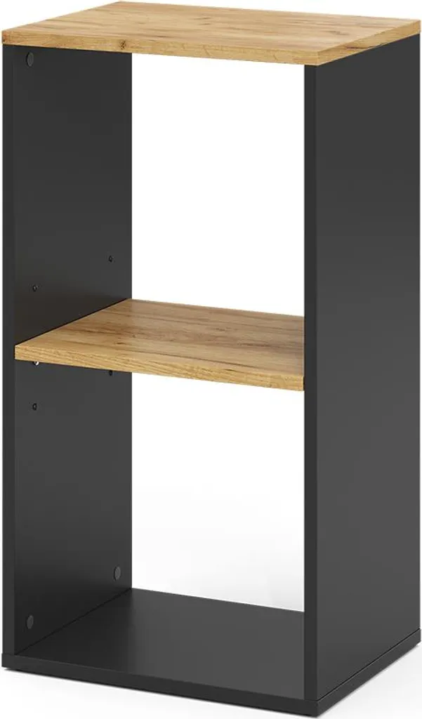 Étagère Vicco Tomy Anthracite et Chêne Doré - Rangement Robuste 40cm