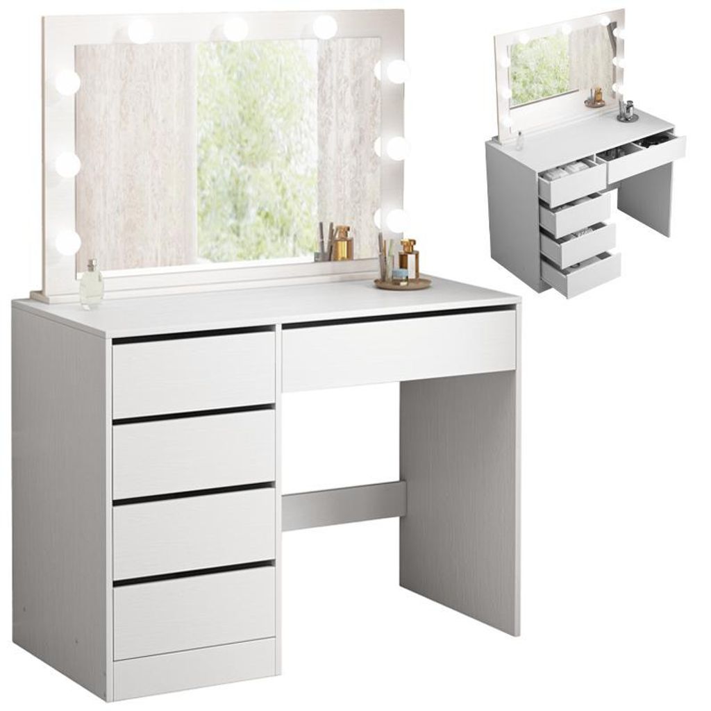 Toilette Cosmetica Per Il Trucco Con Specchio Led Moderna Immagine del prodotto 