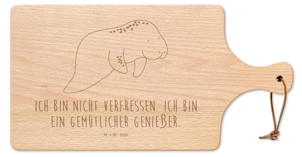 Mr. & Mrs. Panda Brettchen Seekuh Chillen - Transparent - Geschenk, Zucker, Schneidebrett, holzschneidebrett, Essen, Süßigkeiten, Abnehmen, Meer,...