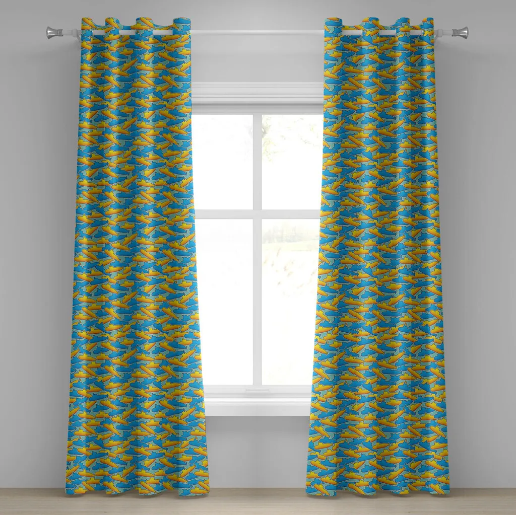 Tenda ABAKUHAUS Sottomarino Giallo Pop Art | Tessuto Satin 280x175