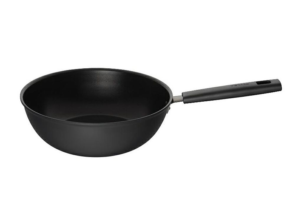 Fiskars 1027705, Rund, Wok-/Bratpfanne, Schwarz, Aluminium, Produktbild 