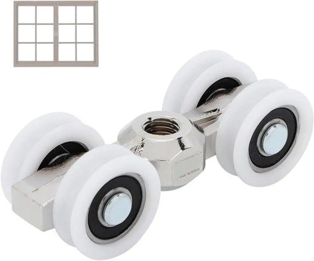 Kit chariot coulissant 4 roues pour porte de placard et cloison mobile