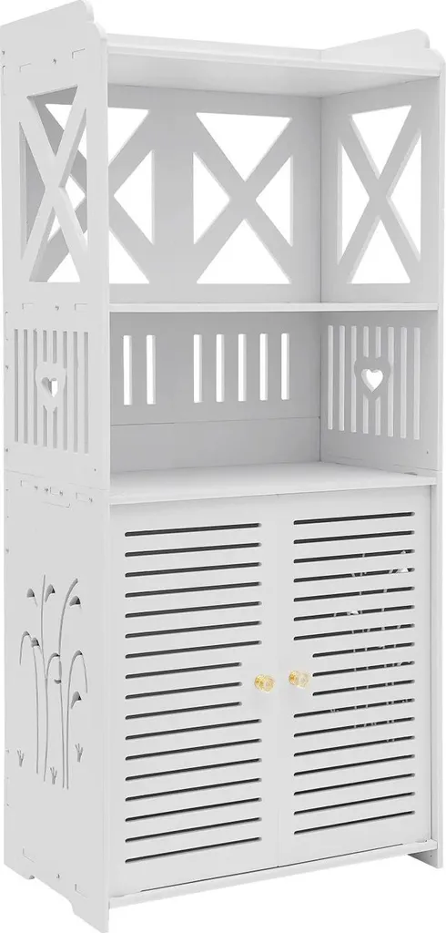 Mobiletto Bagno Bianco 3 Livelli | Organizer Design Moderno e Compatto