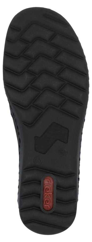 Rieker Damen Slipper extra weit mit Gummizug und weicher Produktbild 