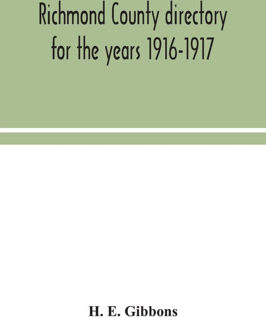 Richmond County directory for the years 1916-1917