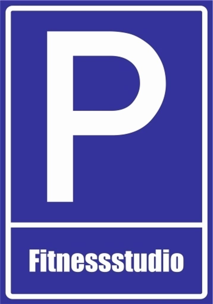 Kiwistar - Parkplatzschild - PVC-Platte 3mm - Fitnessstudio - 30 x 21cm